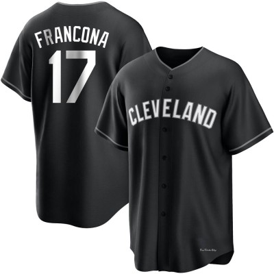 Youth Terry Francona Cleveland Guardians Replica Black/White Jersey