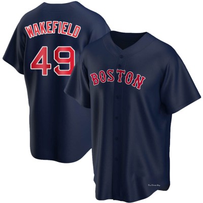 Youth Tim Wakefield Boston Red Sox Replica Navy Alternate Jersey