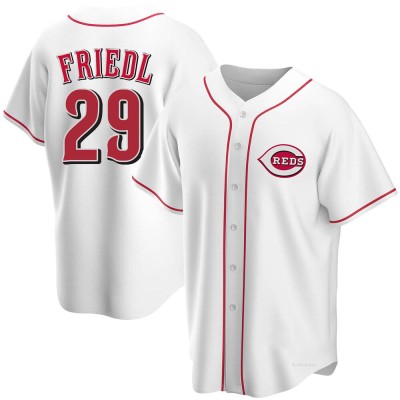 Youth TJ Friedl Cincinnati Reds Replica White Home Jersey