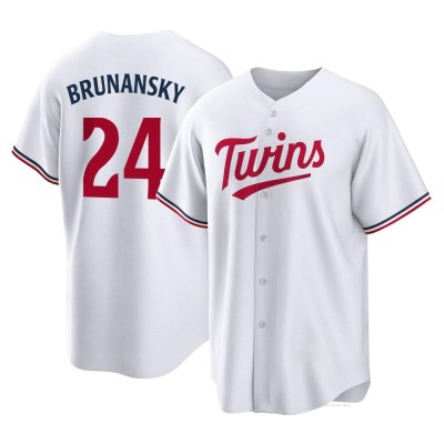 Youth Tom Brunansky Minnesota Twins Replica White Home Jersey