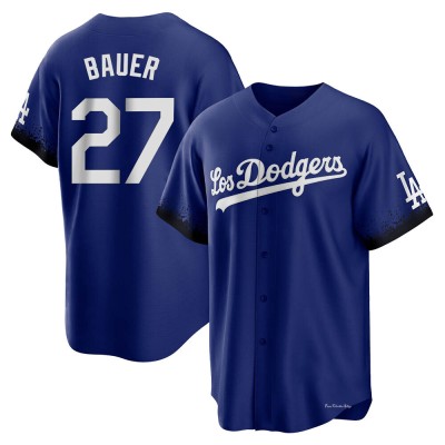 Youth Trevor Bauer Los Angeles Dodgers Replica Royal 2021 City Connect Jersey