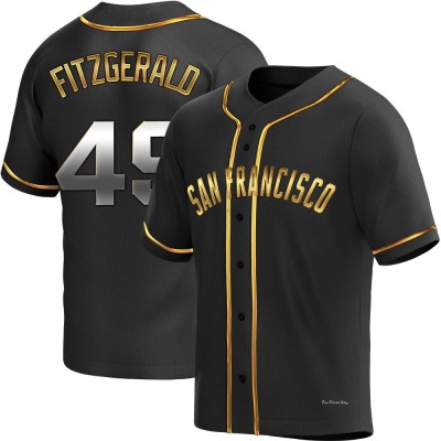 Youth Tyler Fitzgerald San Francisco Giants Replica Black Golden Alternate Jersey