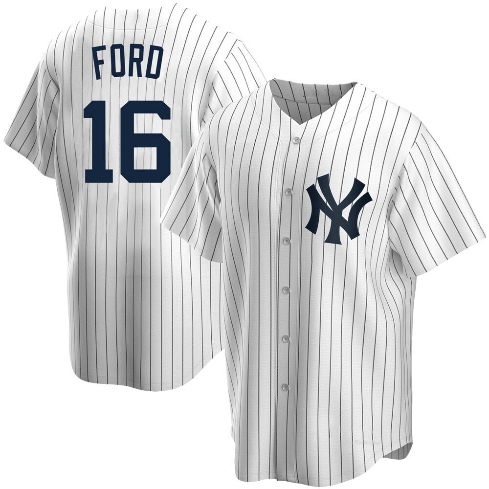 Youth Whitey Ford New York Yankees Replica White Home Jersey - Fans ...