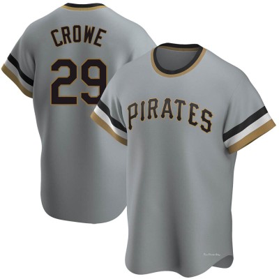 Youth Wil Crowe Pittsburgh Pirates Replica Gray Road Cooperstown Collection Jersey