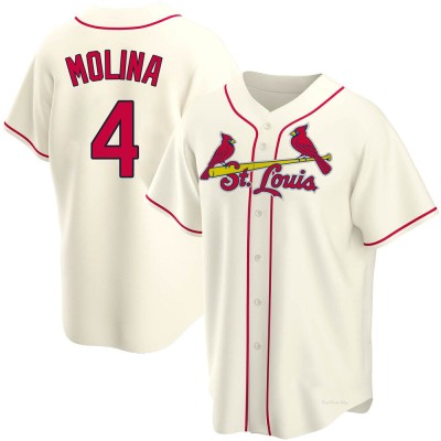 Youth Yadier Molina St. Louis Cardinals Replica Cream Alternate Jersey