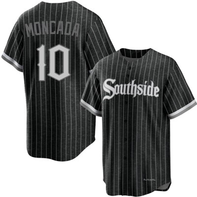 Youth Yoan Moncada Chicago White Sox Replica Black 2021 City Connect Jersey