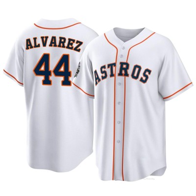 Youth Yordan Alvarez Houston Astros Replica White 2022 World Series Home Jersey